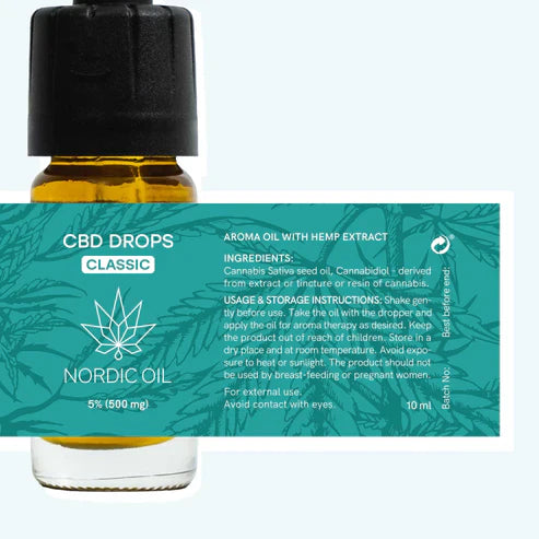 Nordic Oil - CBD Olie 5% (500 mg) – Classic Light