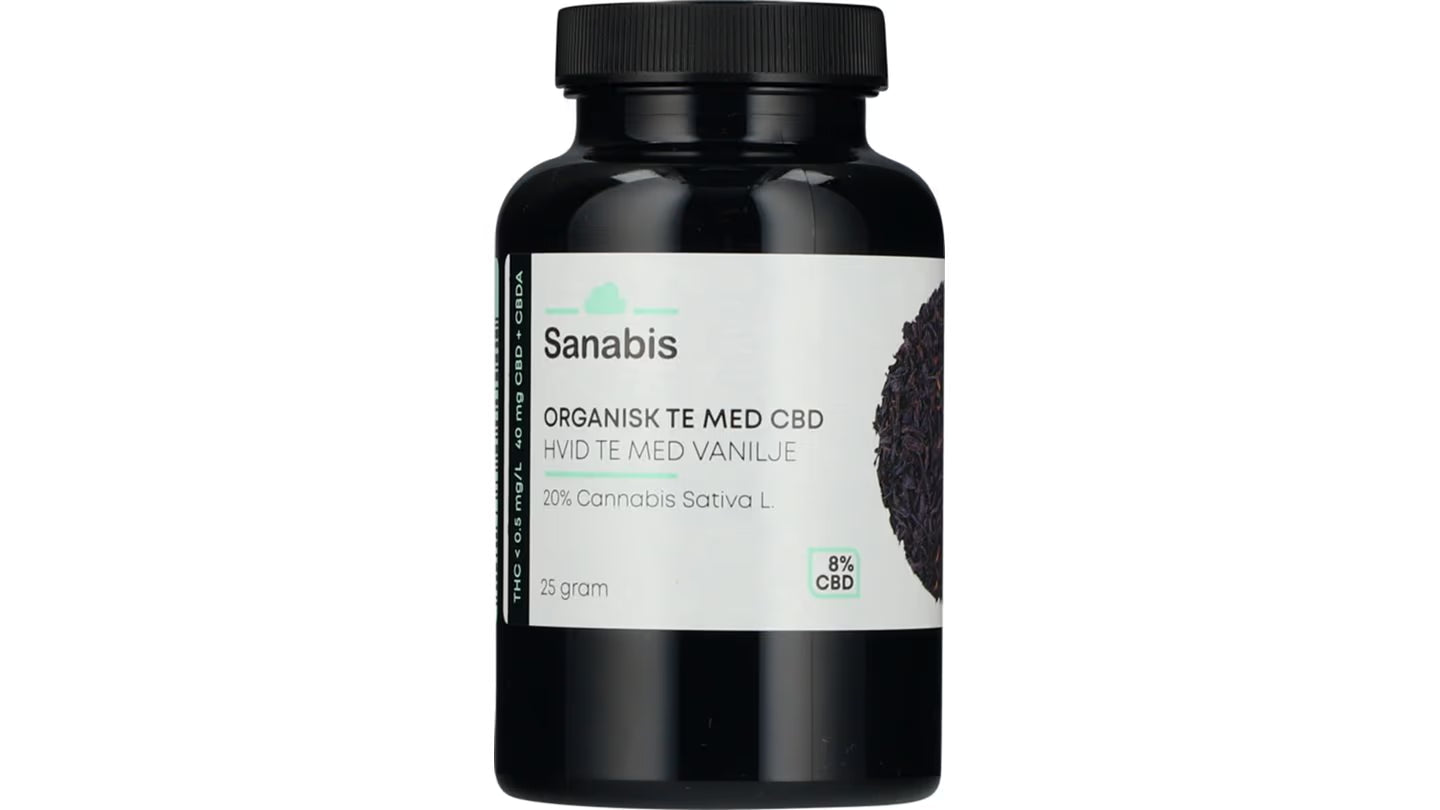 Sanabis - Hvid te med vanilje organisk med CBD 20%